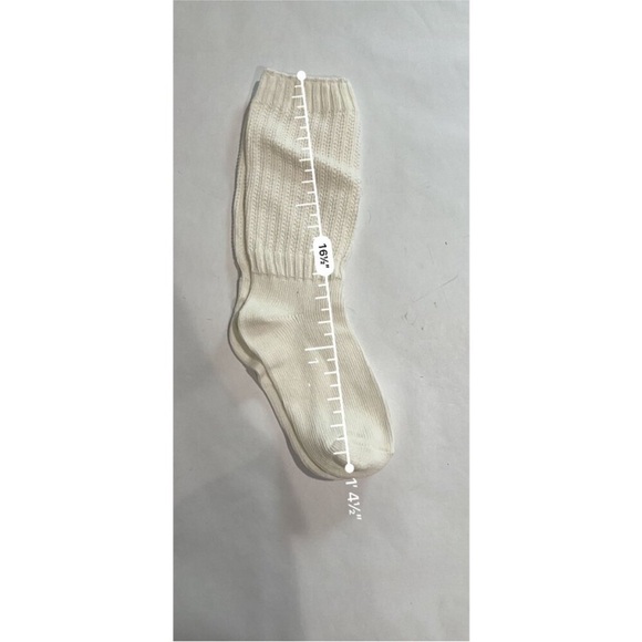 Skims Slouch Socks White Slouchy Boot Socks High Cotton Comfy Cozy - Picture 3 of 6